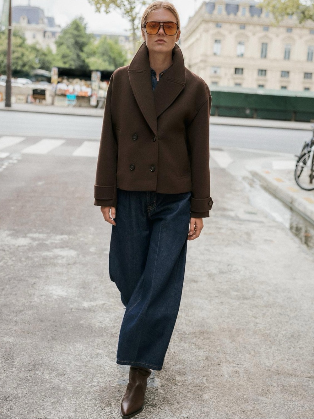ZARA double breasted short coat